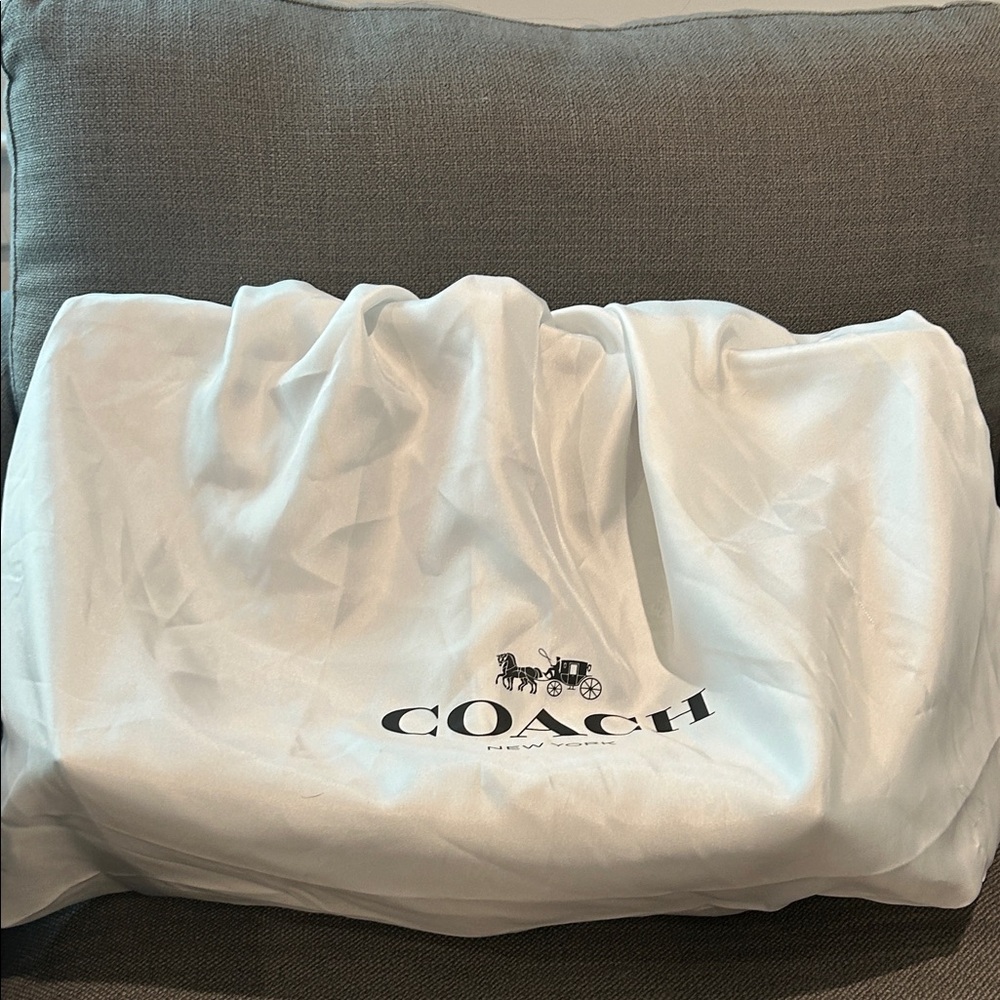Coach Gray and Slate Blue Floral Tote - Picture 4 of 4